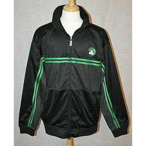 Boston Celtics NBA UNK Blue Label Men's  Black Green Full Zip Mesh Jacket 2XL